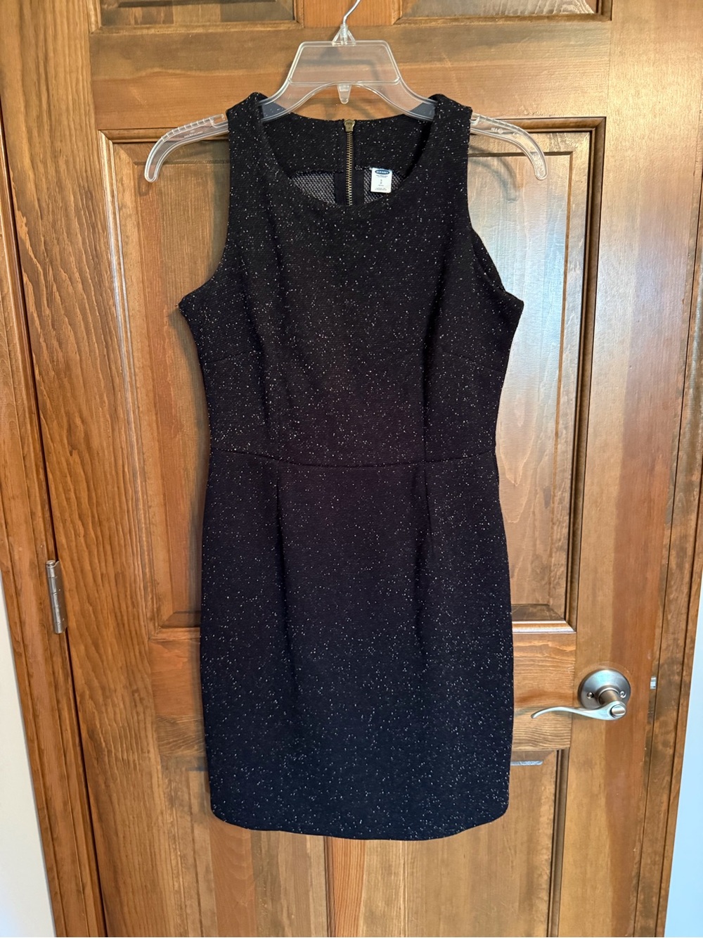 Old Navy Black Speckled Sleeveless Sheath Dress